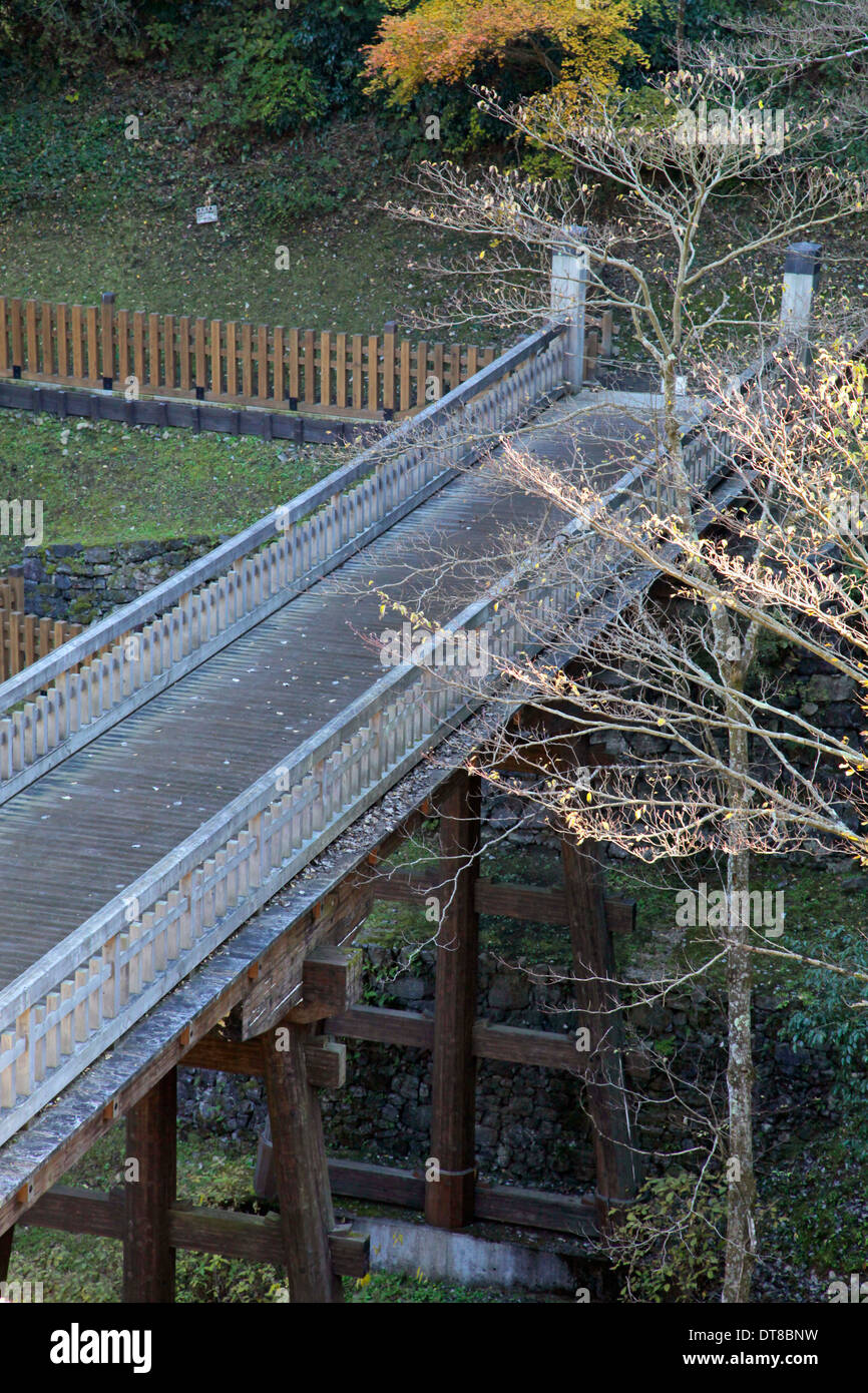 Hachioji Castle Hikibashi bridge Tokyo Japan Stock Photo