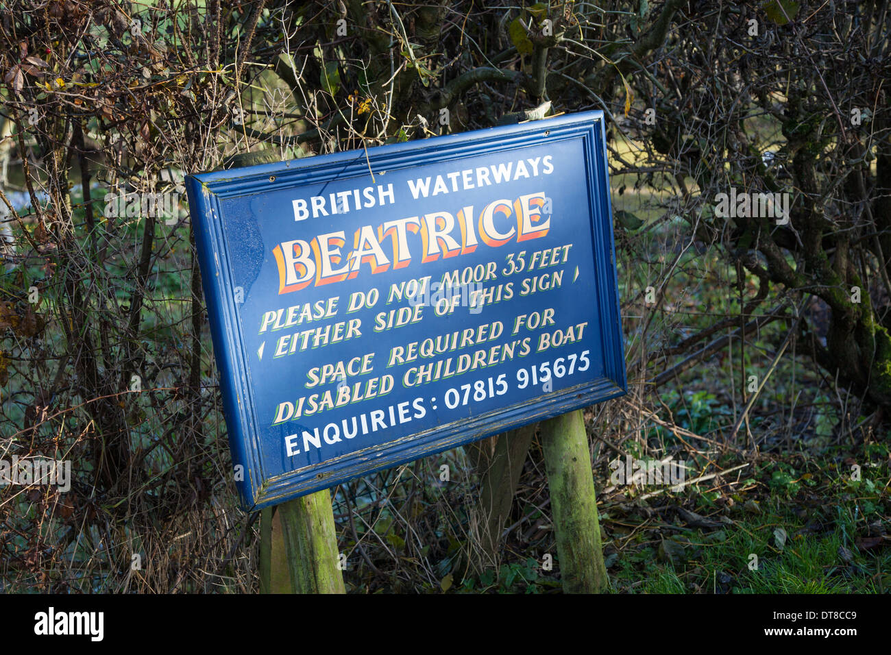 Beatrice narrow boat sign on hi-res stock photography and images - Alamy