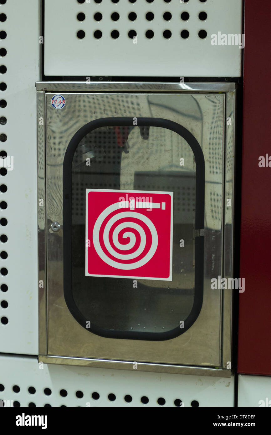 Wall mounted fire extinguisher Stock Photo Alamy