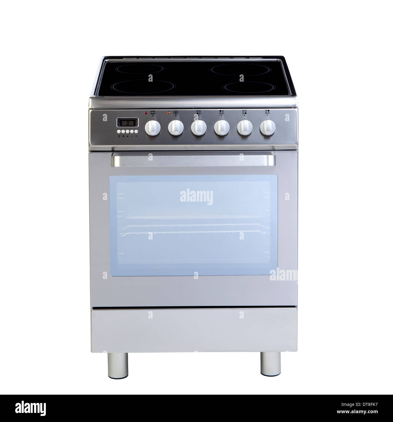 Electric stove a home appliance kitchenware isolated on white