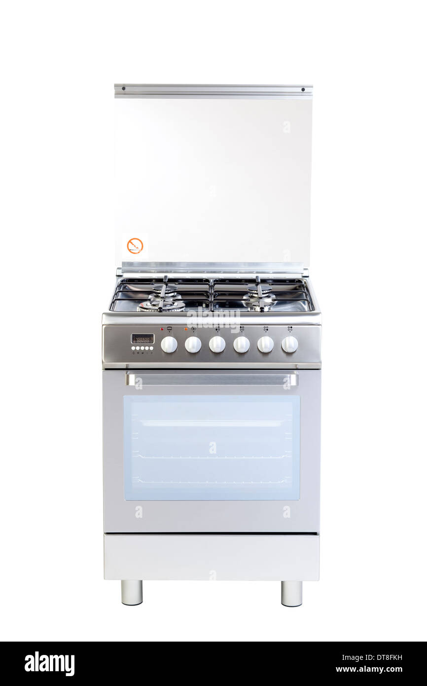 Electric stove a useful kitchenware home appliance isolated on white