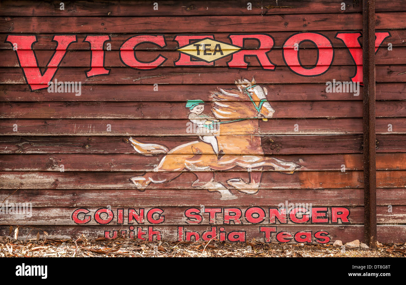 Vintage Viceroy Tea advert, Southern Australia, Australia Stock Photo