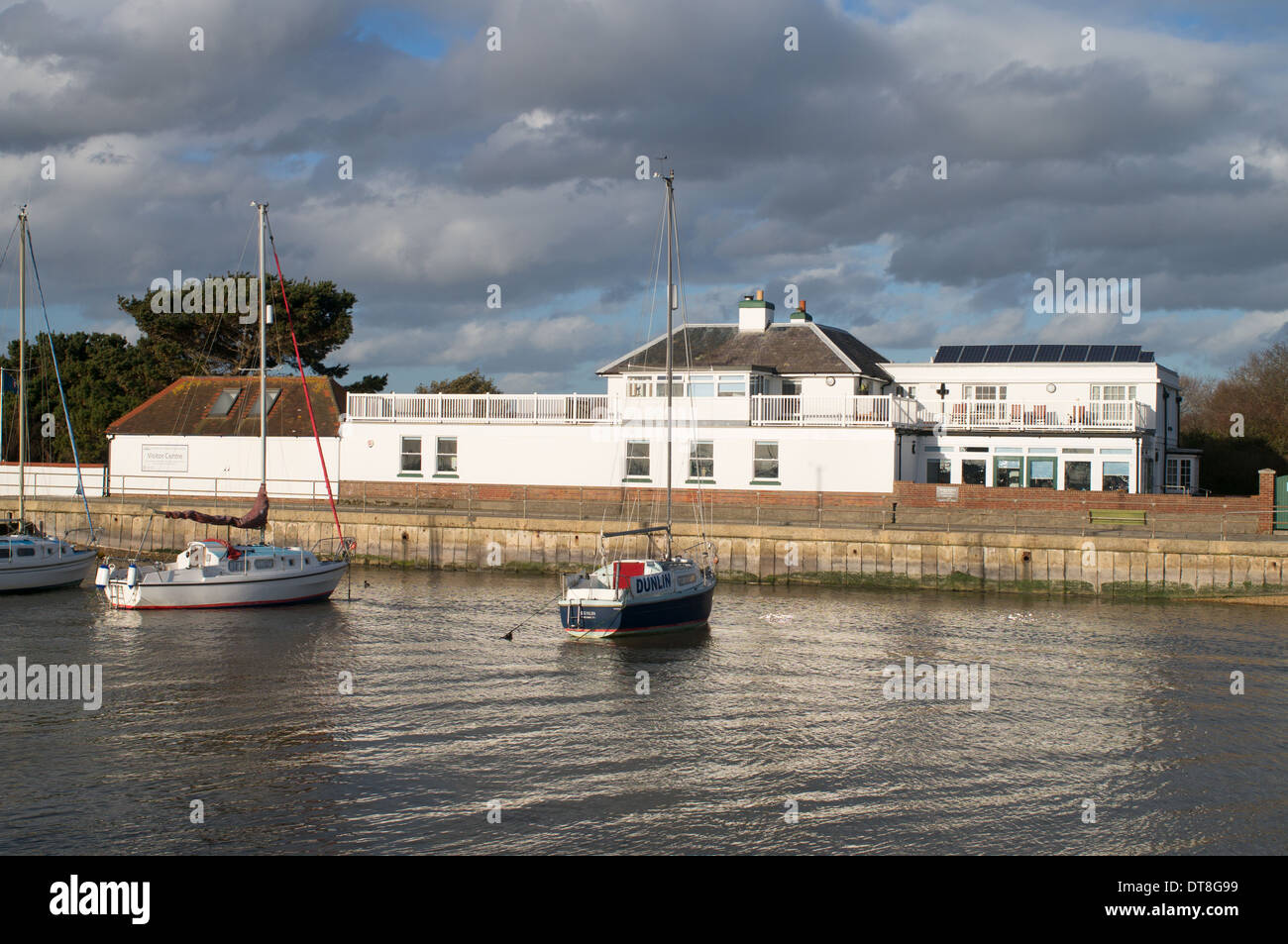 Titchfield Haven nature reserve visitor centre tea room and shop southern England UK Stock Photo