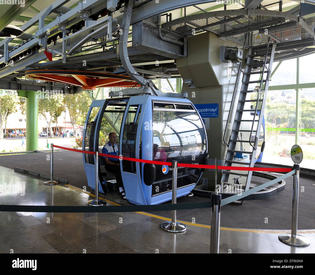 Funchal Madeira. The cable car that takes you up to the Monte Palace