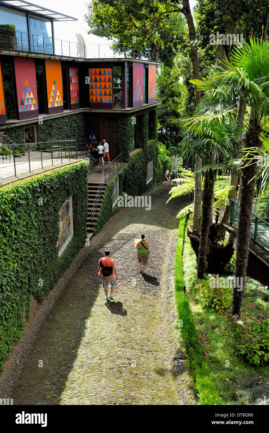 People walking through the Monte Palace Gardens Madeira Portugal Stock Photo