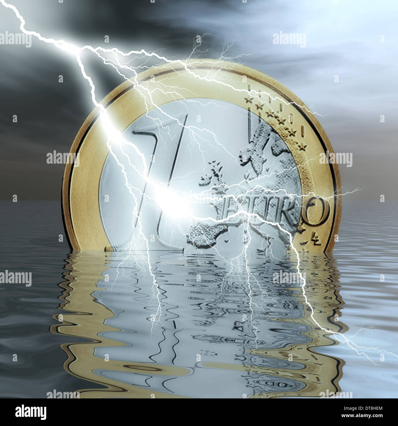 Disintegrating european money hi-res stock photography and images - Alamy