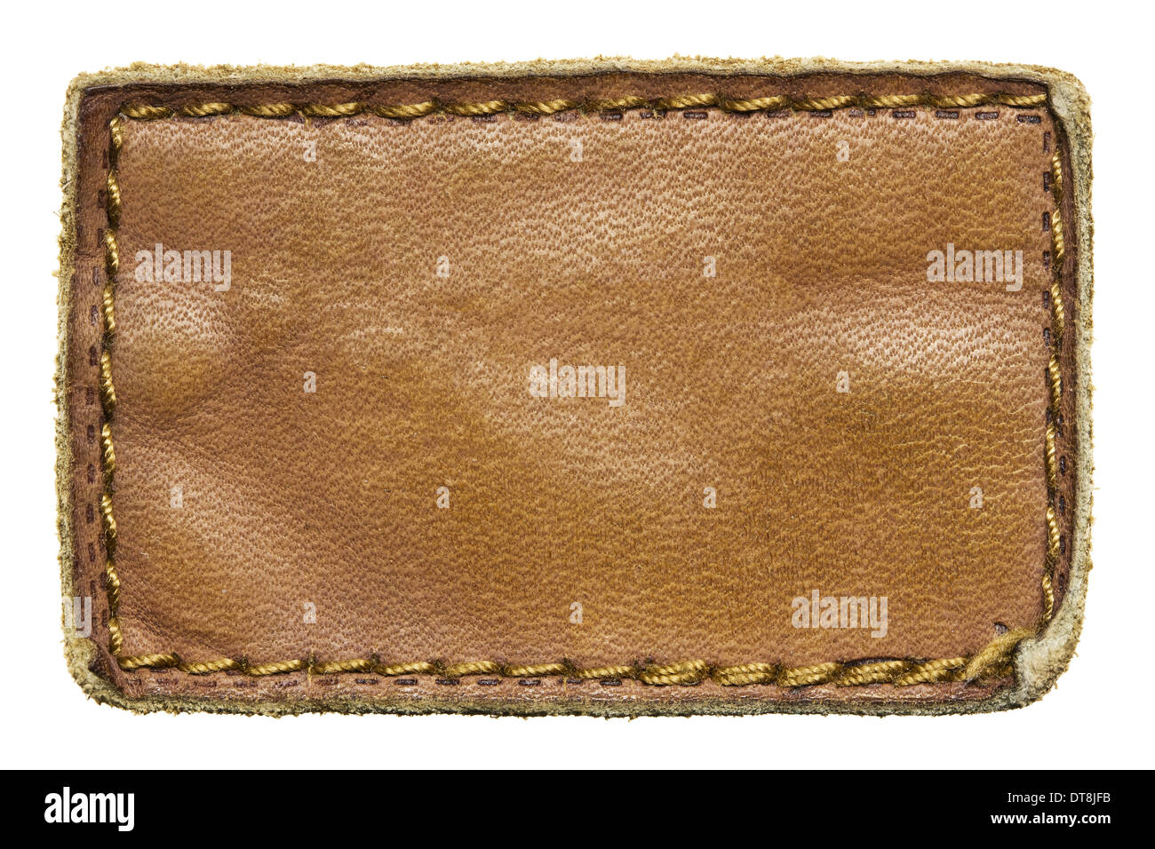 Blank leather jeans label, isolated Stock Photo Alamy