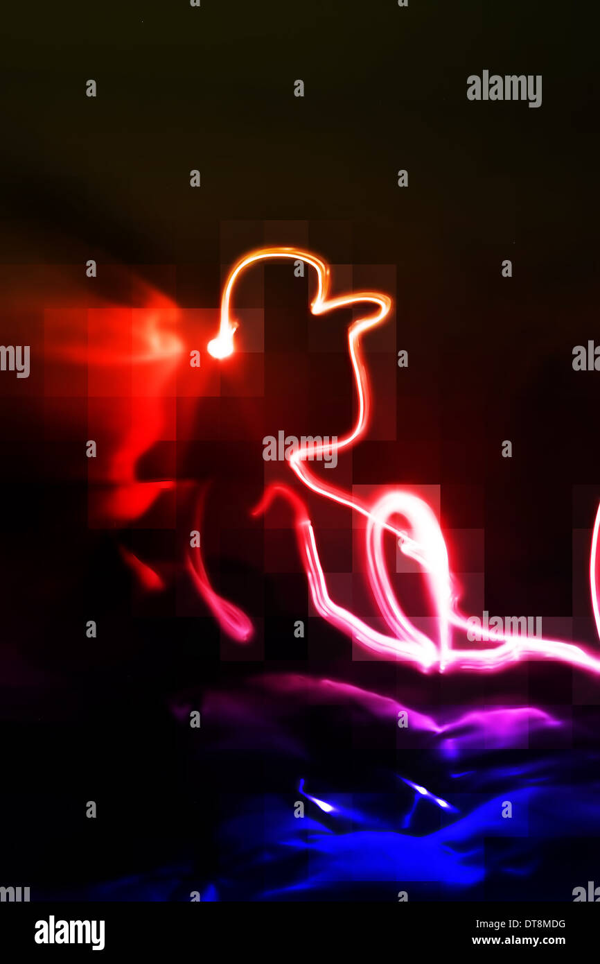 Abstract light blur glowing background Stock Photo