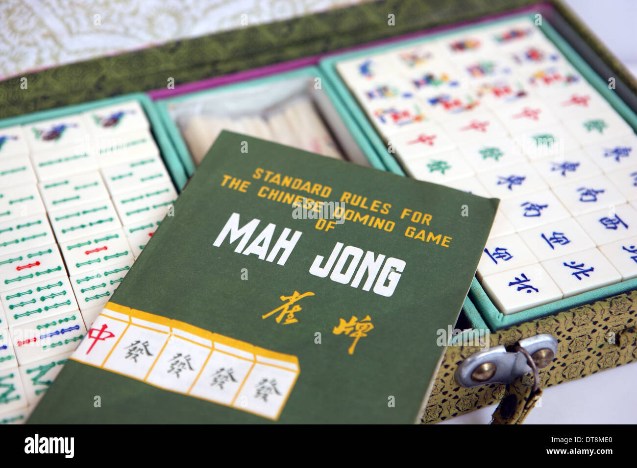 Mah Jong the Chinese domino game Stock Photo