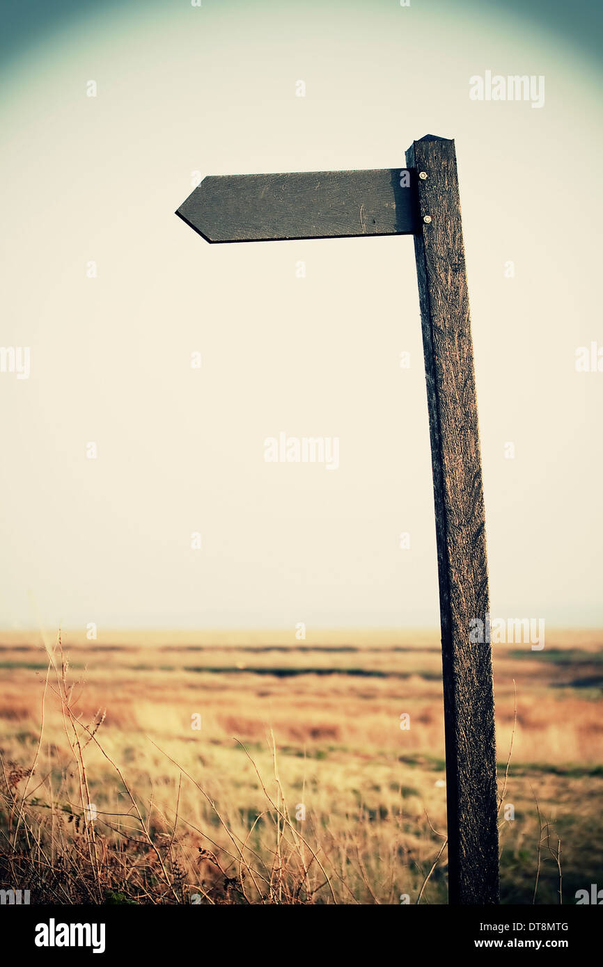 Blank direction sign Stock Photo