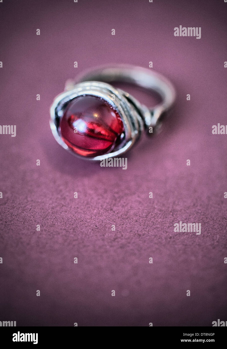 Red Stone Ring Stock Photo