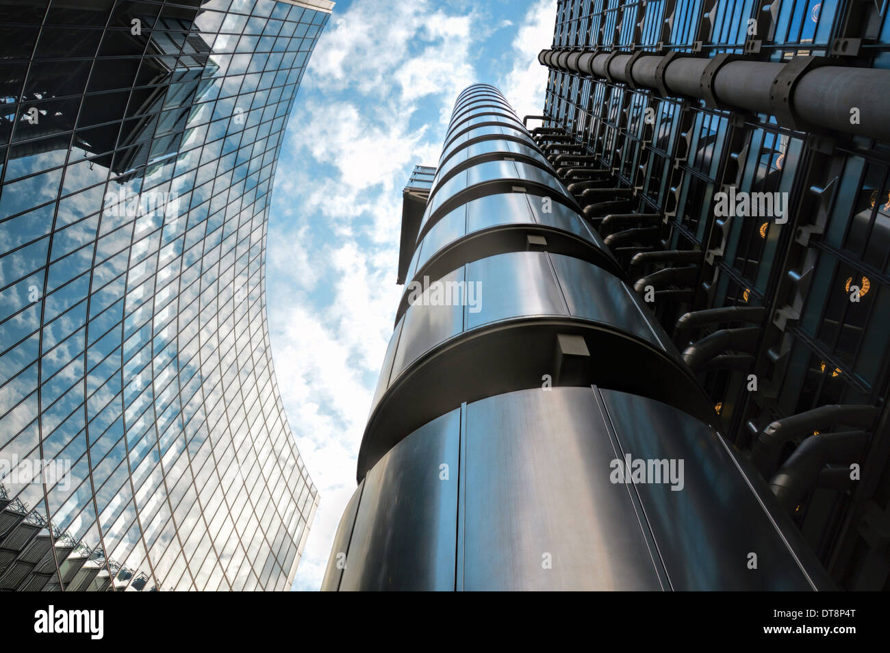 The City, London, featuring the Lloyds Building Stock Photo