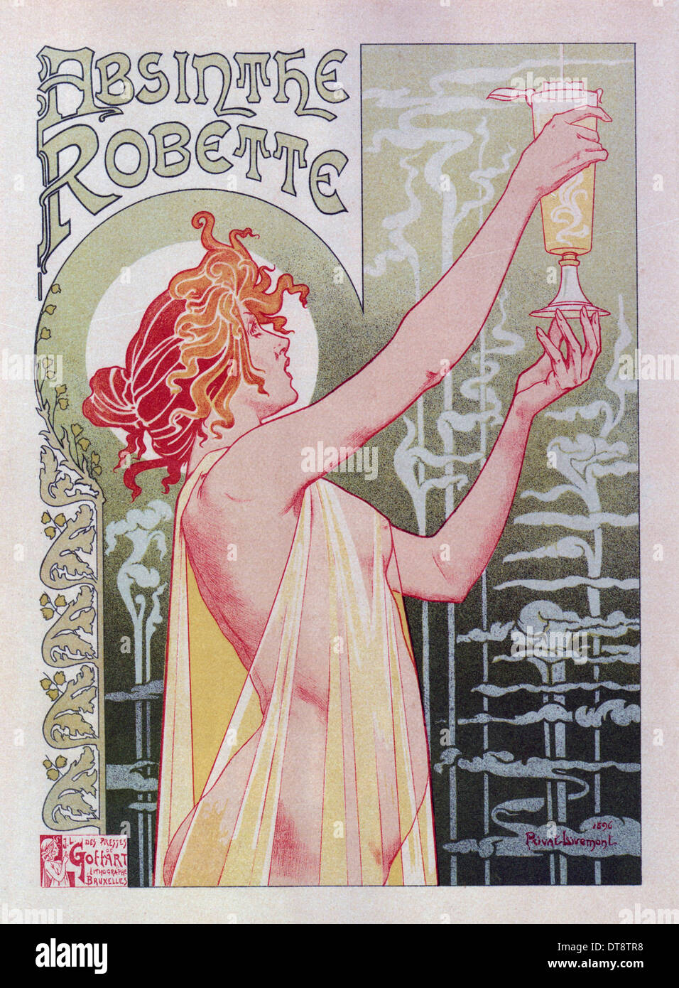 Absinthe Robette (Poster), 1896. Artist: Privat-Livemont, Henri (1861–1936) Stock Photo