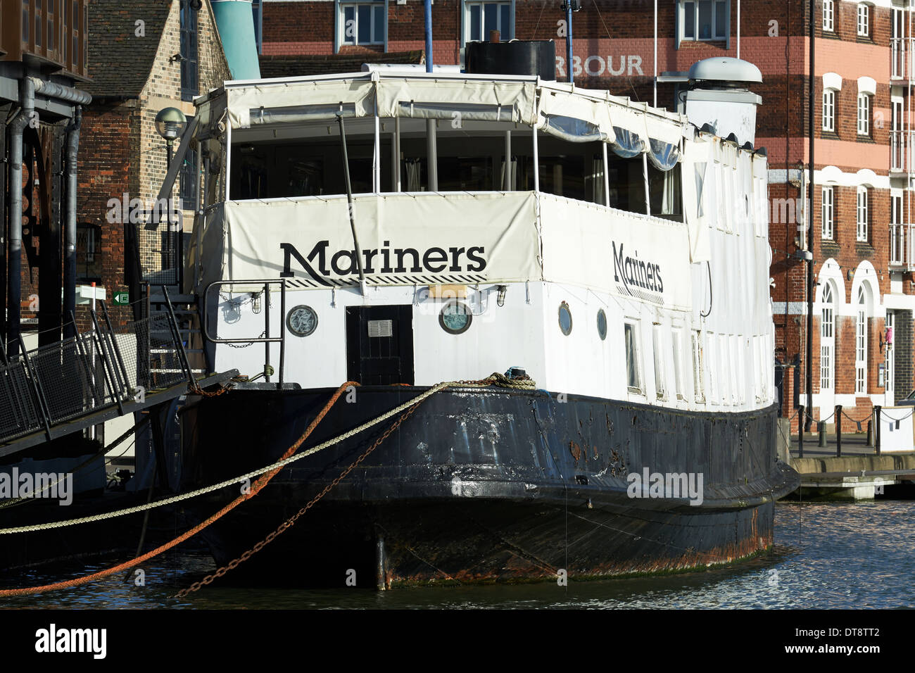 Mariners restaurant on the Ipswich waterfront, Suffolk, UK Stock Photo
