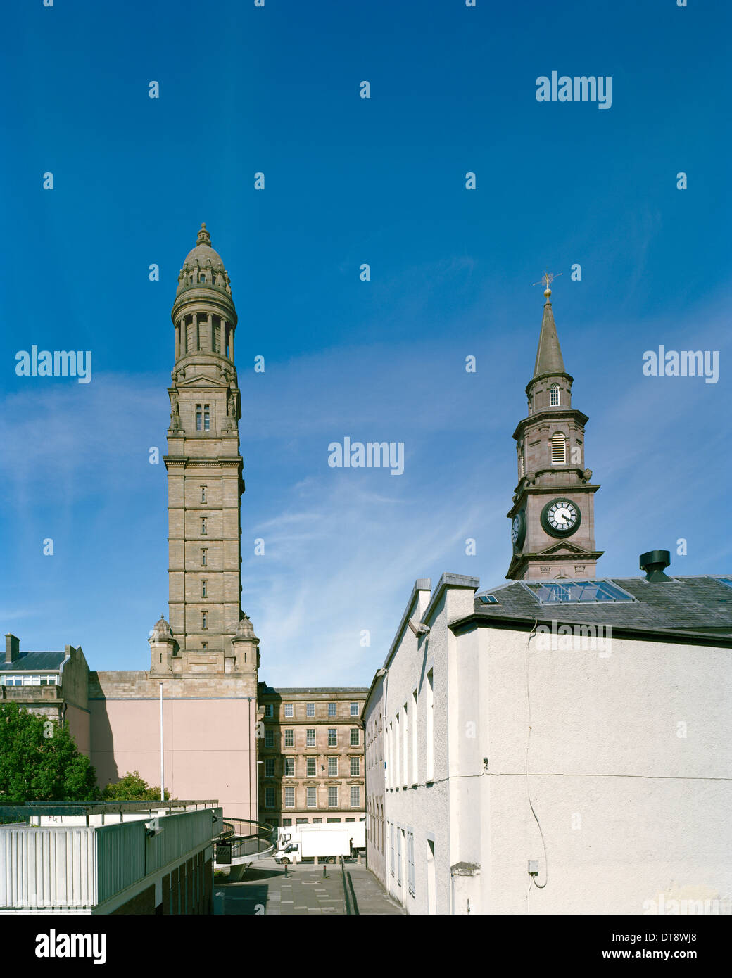 Cowan's Corner, the unfinished facade of the Municipal Buildings in Greenock Inverclyde District Scotland Stock Photo