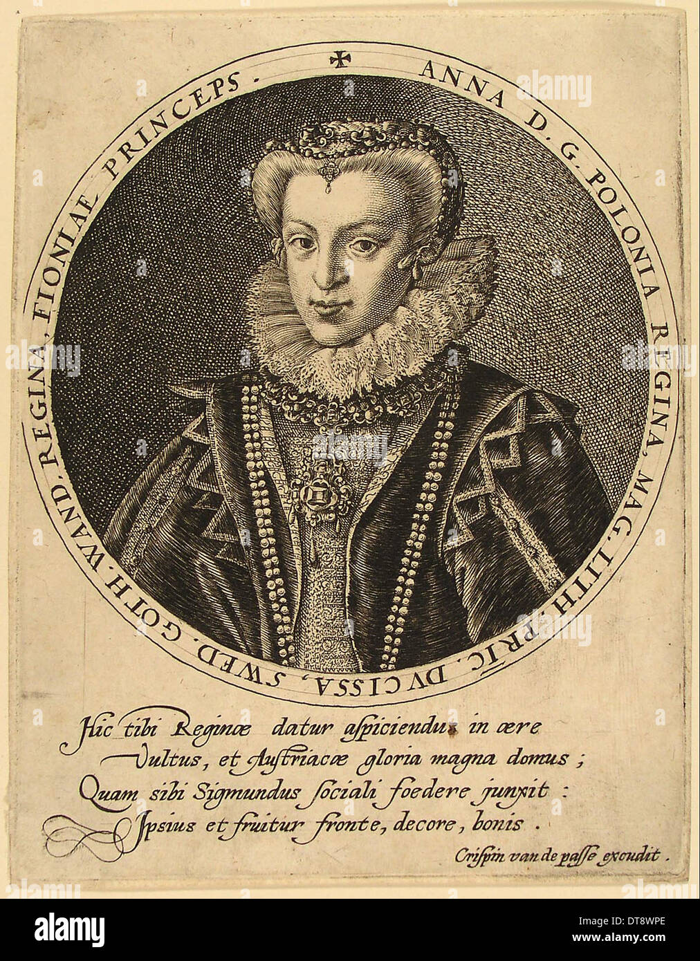 Anna Catherine Constance Vasa of Poland (1619-1651). Artist: Passe, Crispijn van de, the Elder (1564-1637) Stock Photo