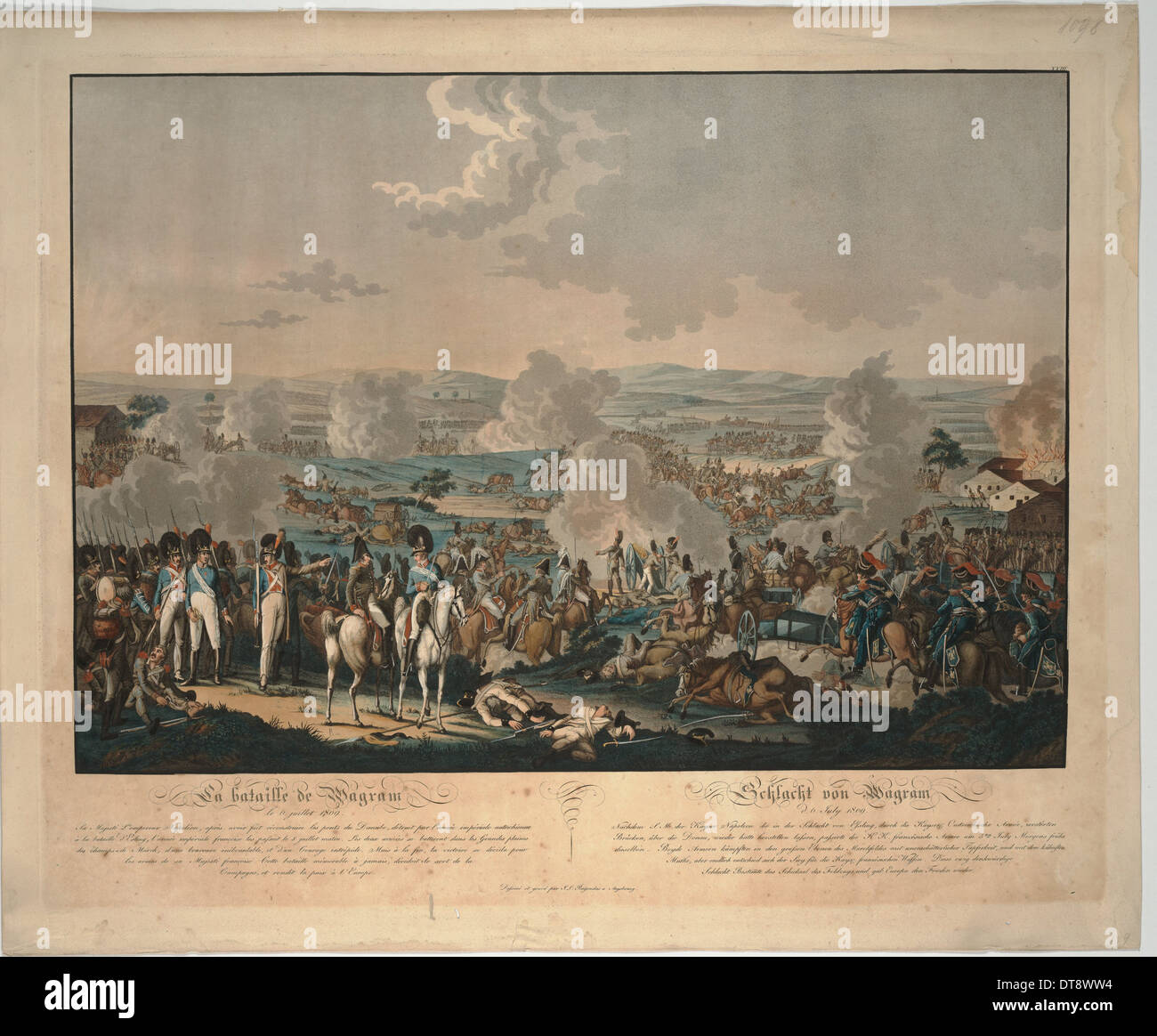 The Battle of Wagram. Artist: Rugendas, Johann Lorenz, the Younger (1775-1826) Stock Photo