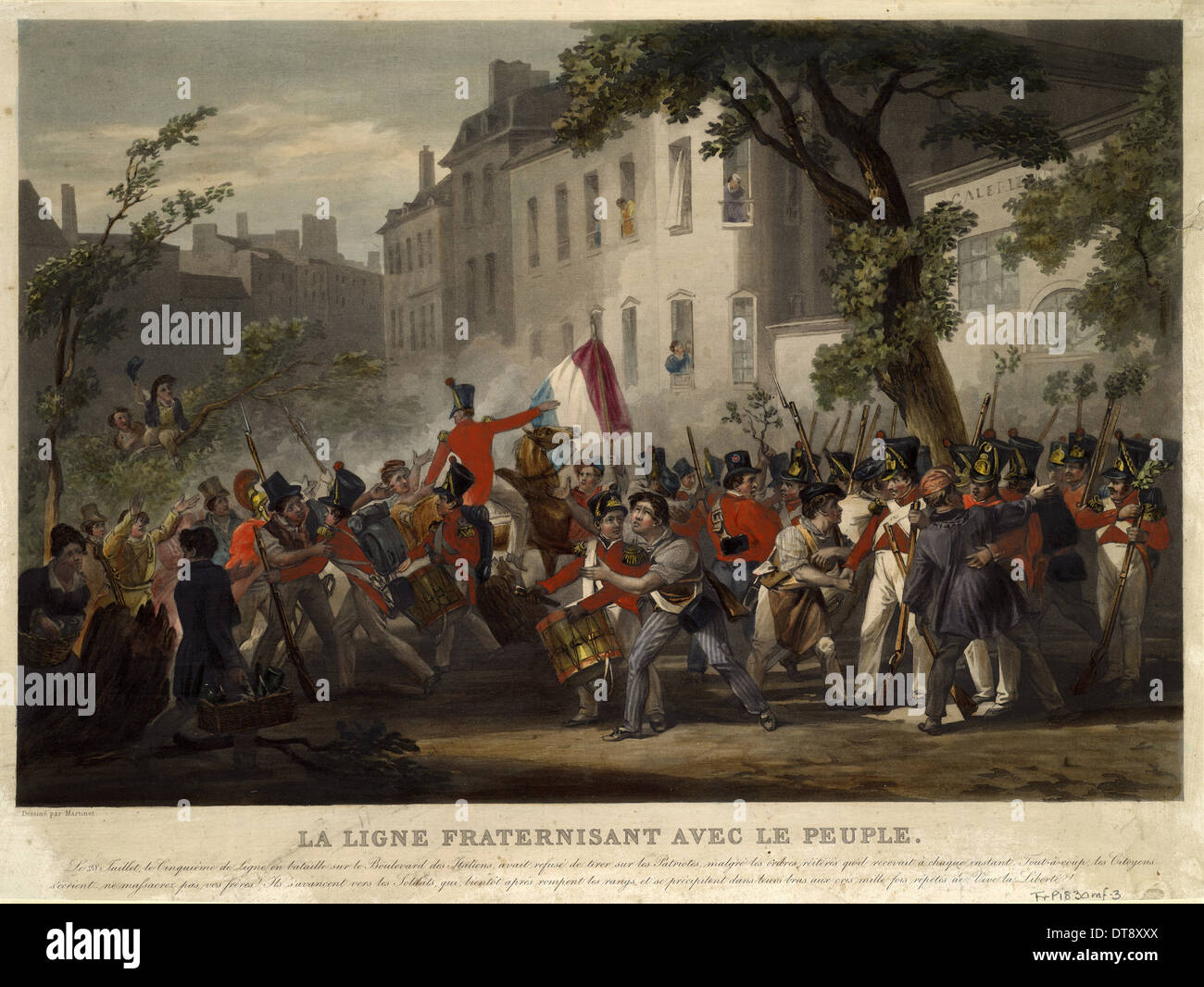 The July Revolution of 1830, 1830. Artist: Martinet, Pierre (1781-?) Stock Photo