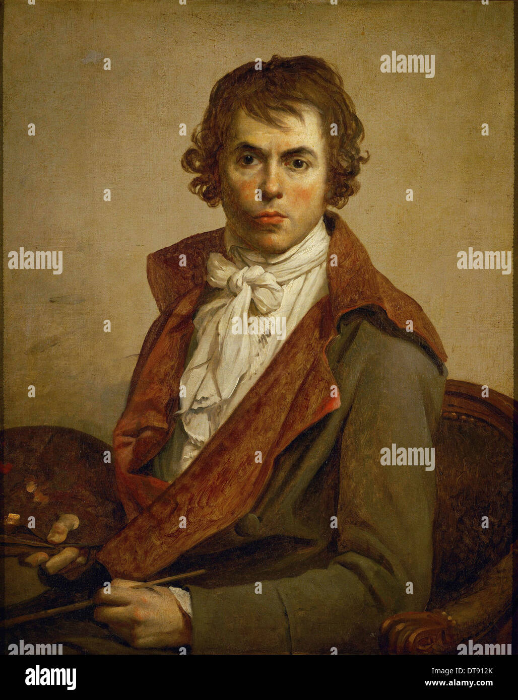 Self-Portrait, 1794. Artist: David, Jacques Louis (1748-1825) Stock Photo