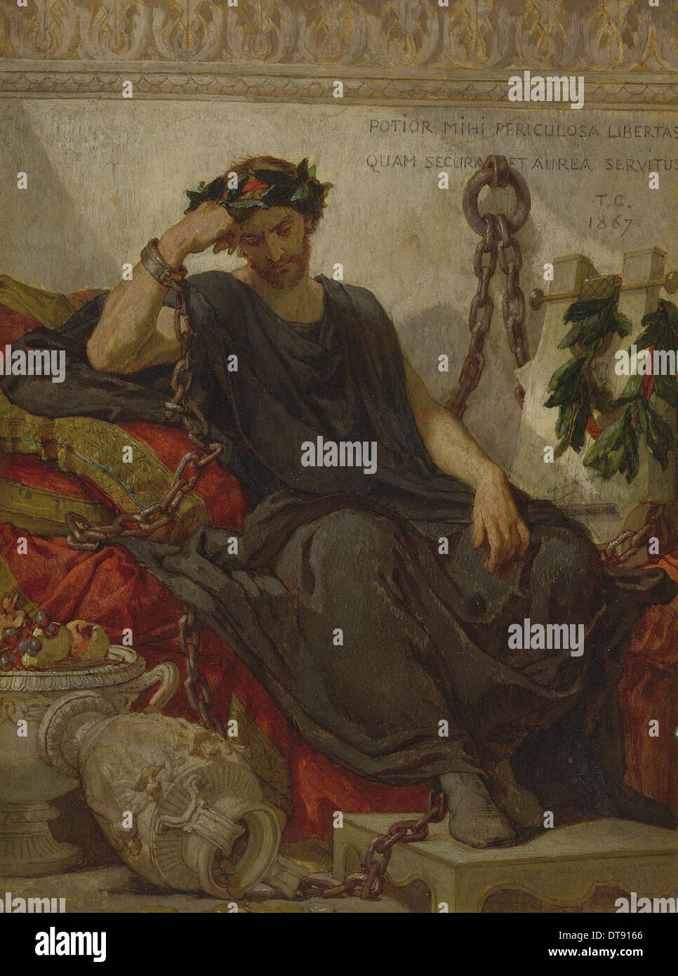 Damocles, 1867. Artist Couture, Thomas (18151879 Stock Photo Alamy
