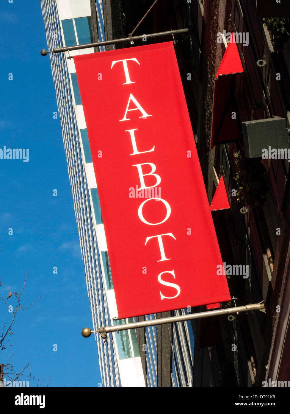Banner sign, Talbots Womens Clothing Store , NYC, USA Stock Photo