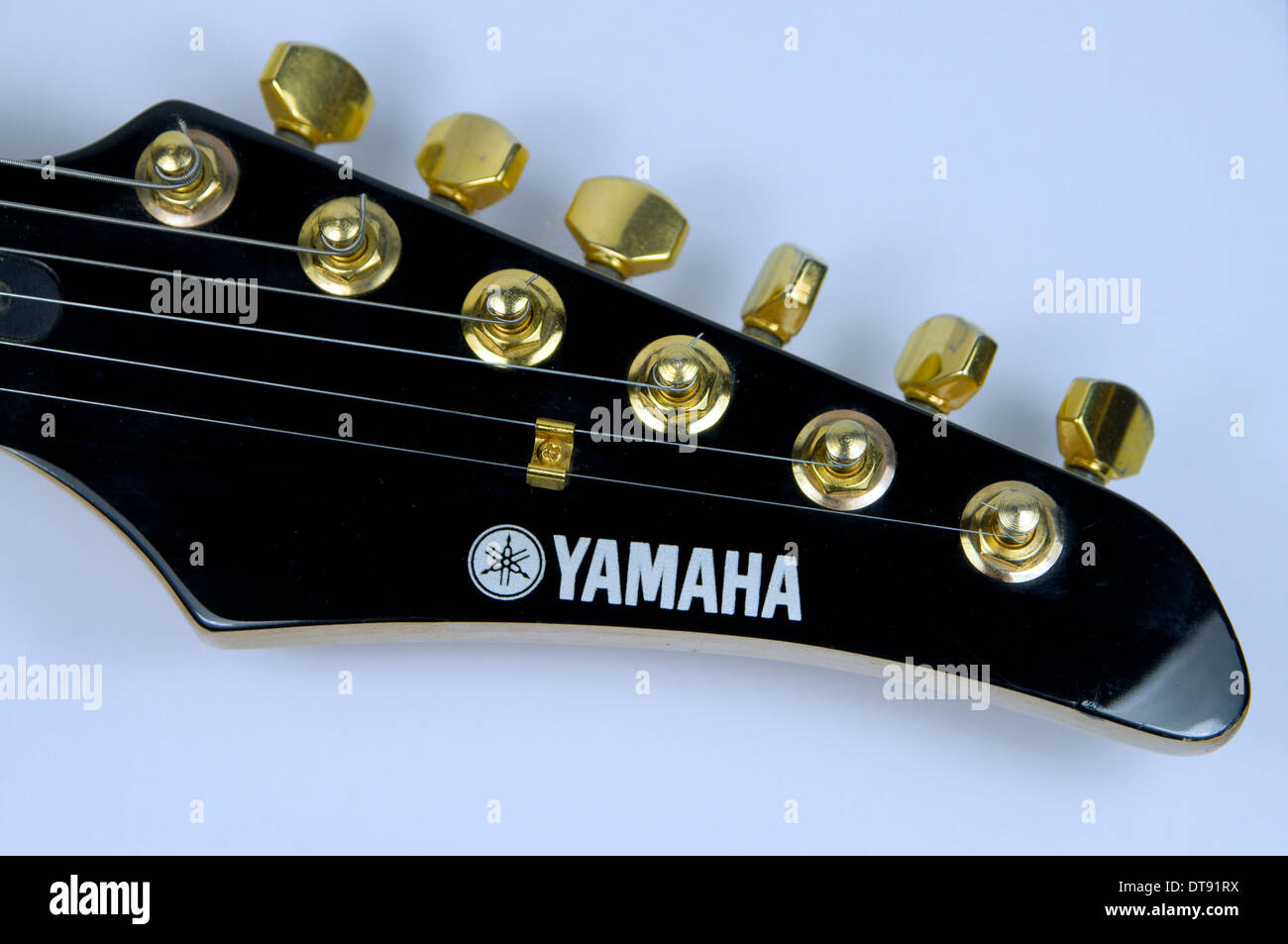 Machine Head of Yamaha Electric Guitar. Stock Photo