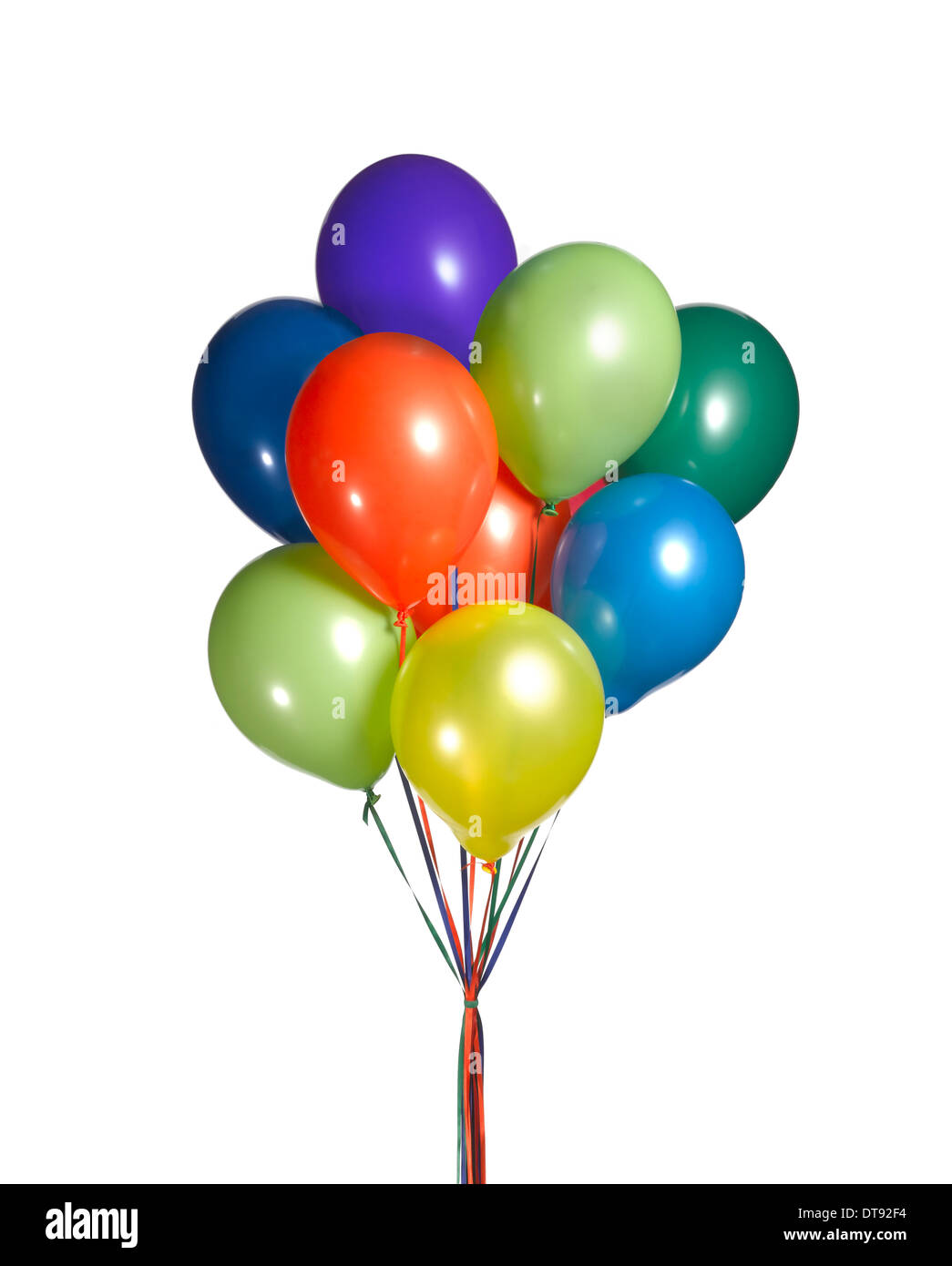 A cut out shot of a bunch of balloons. Stock Photo