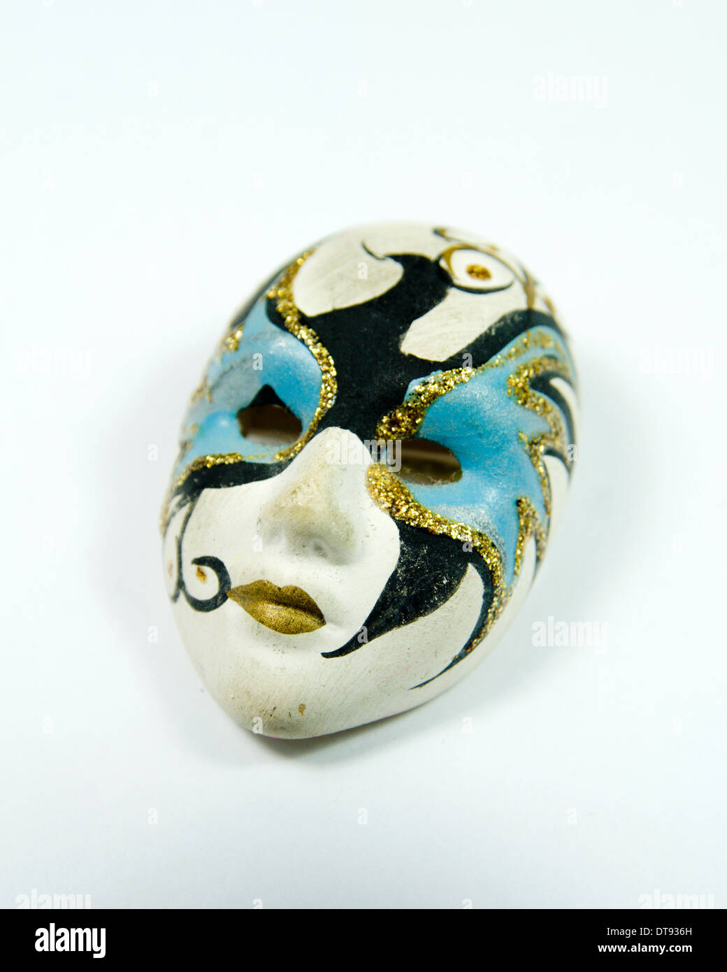 Miniature masquerade mask ornament. Stock Photo