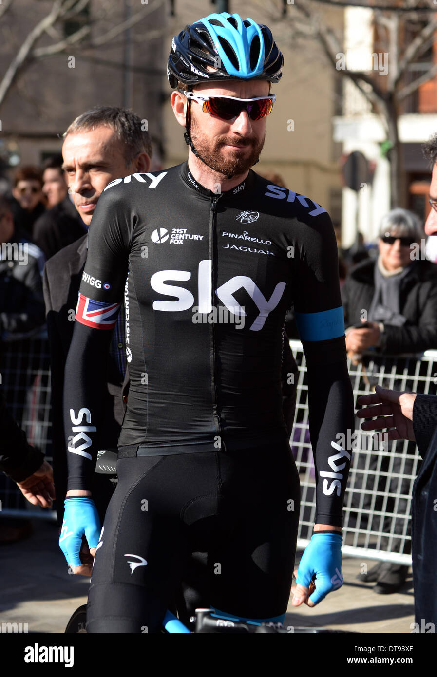 The British cyclist Bradley Wiggins in the 2014 Majorca Cycling
