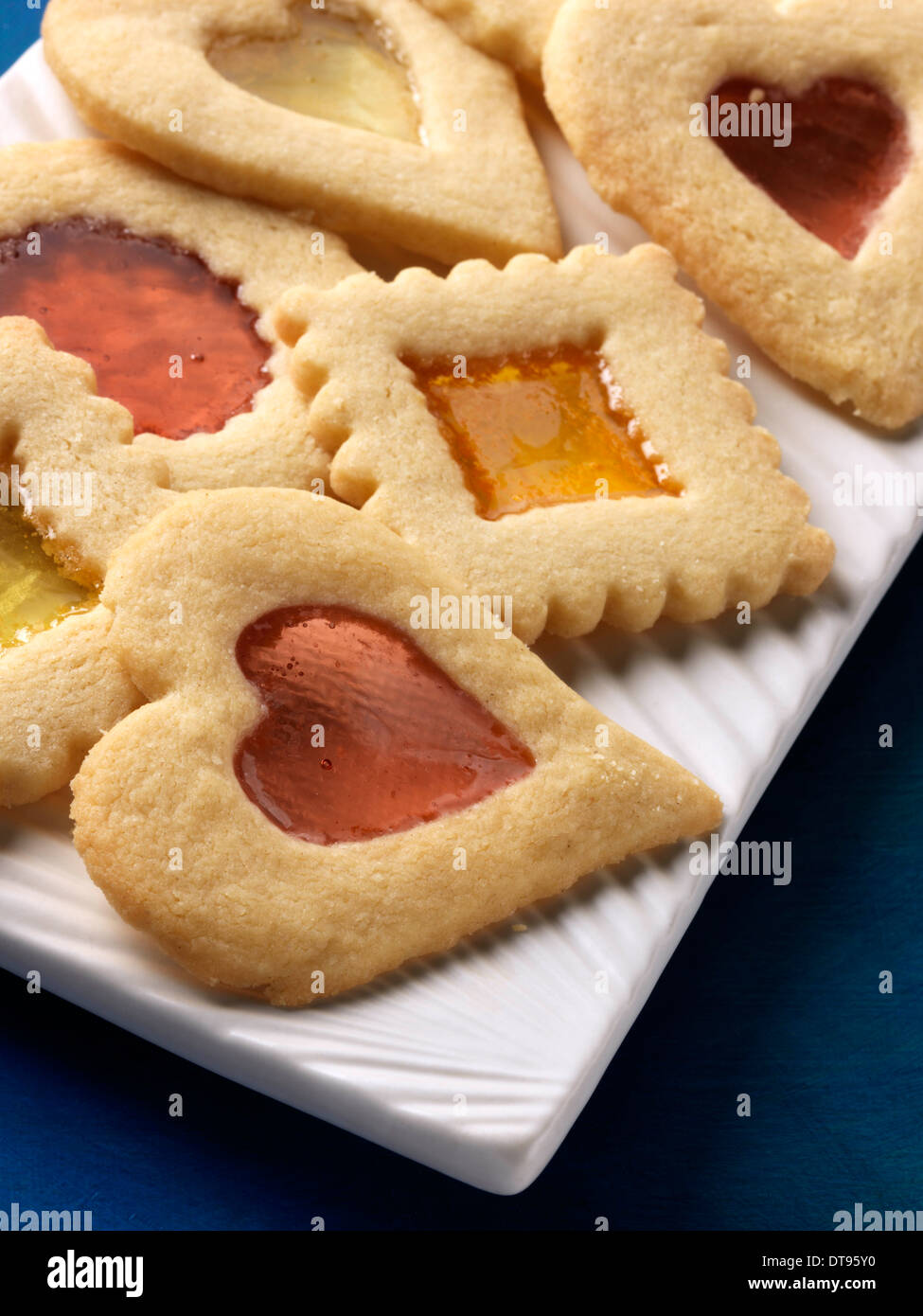 Window pane cookies Stock Photo