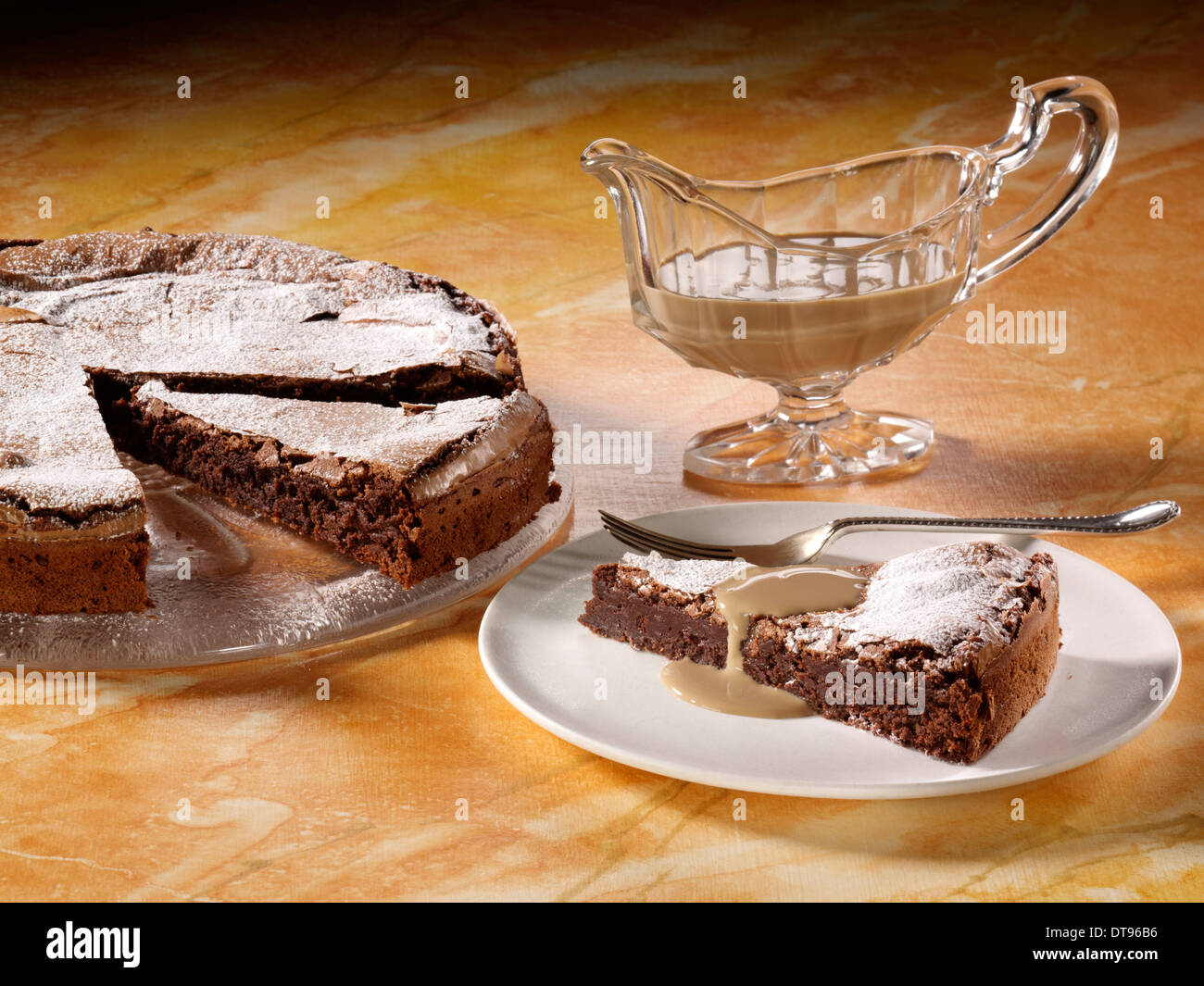 Chocolate intensity cake Stock Photo