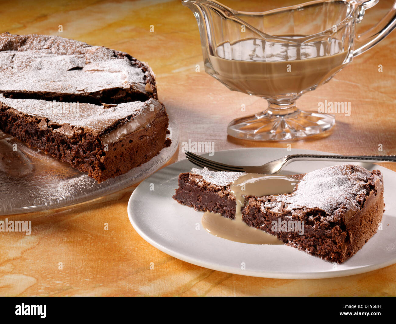Chocolate intensity cake Stock Photo