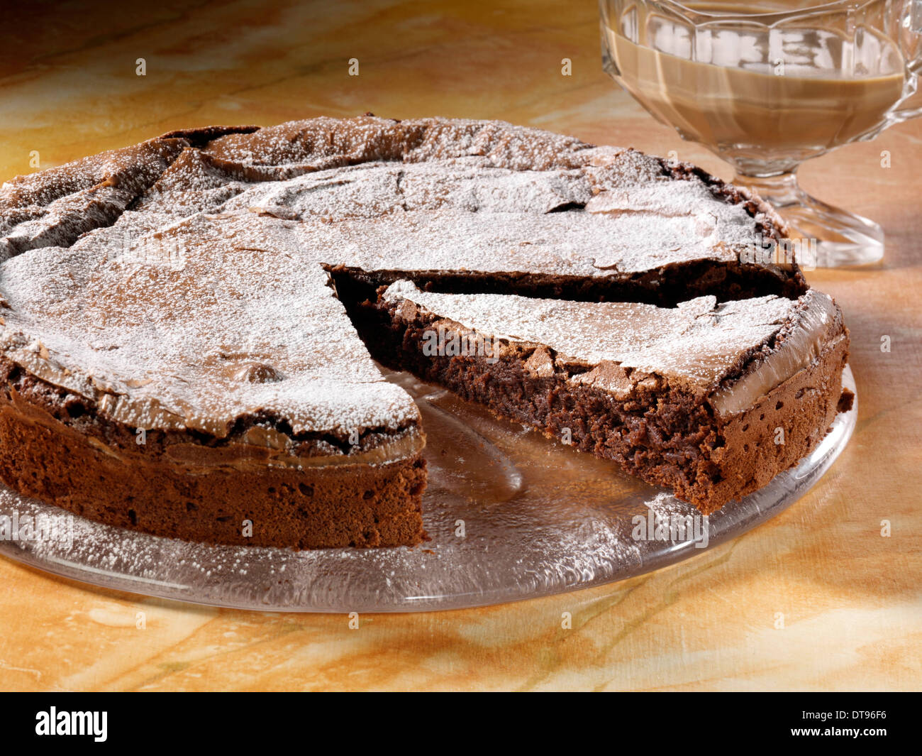 Chocolate intensity cake Stock Photo