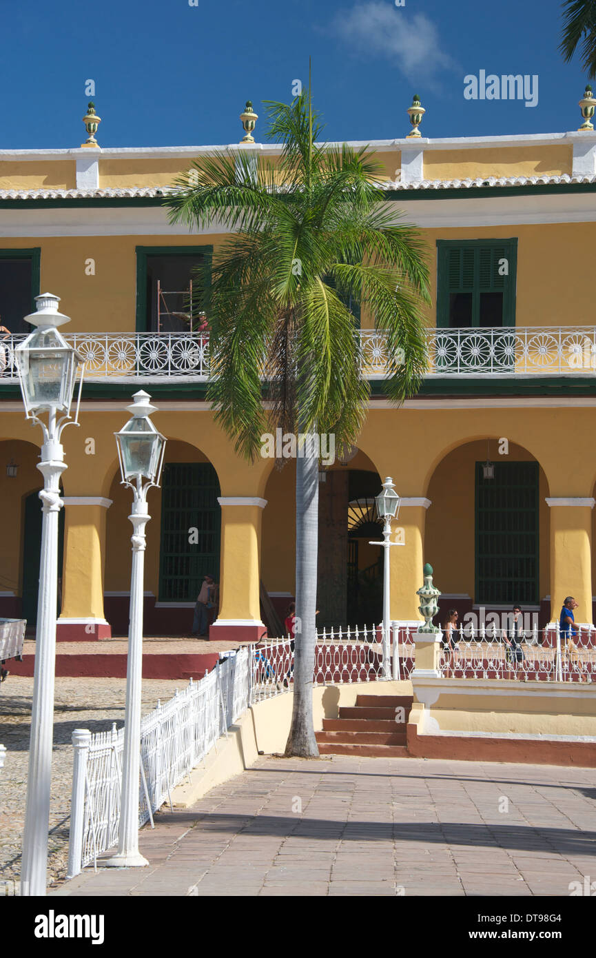 Traditional  Colonial Trinidad building, Cuba. Palacio Brunet, now a museum Stock Photo
