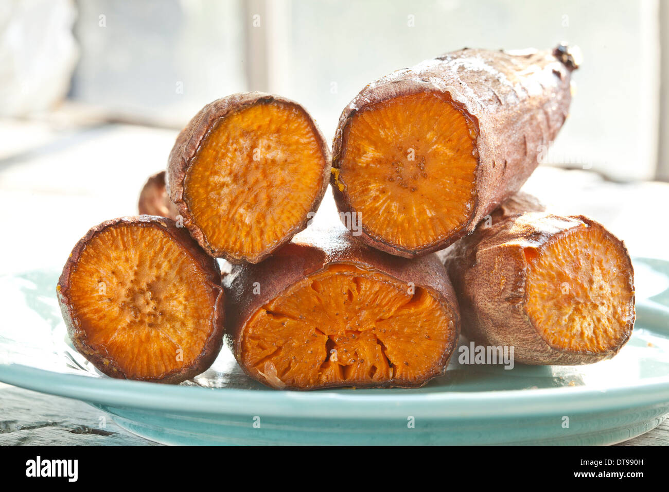 roasted sweet potatoes Stock Photo