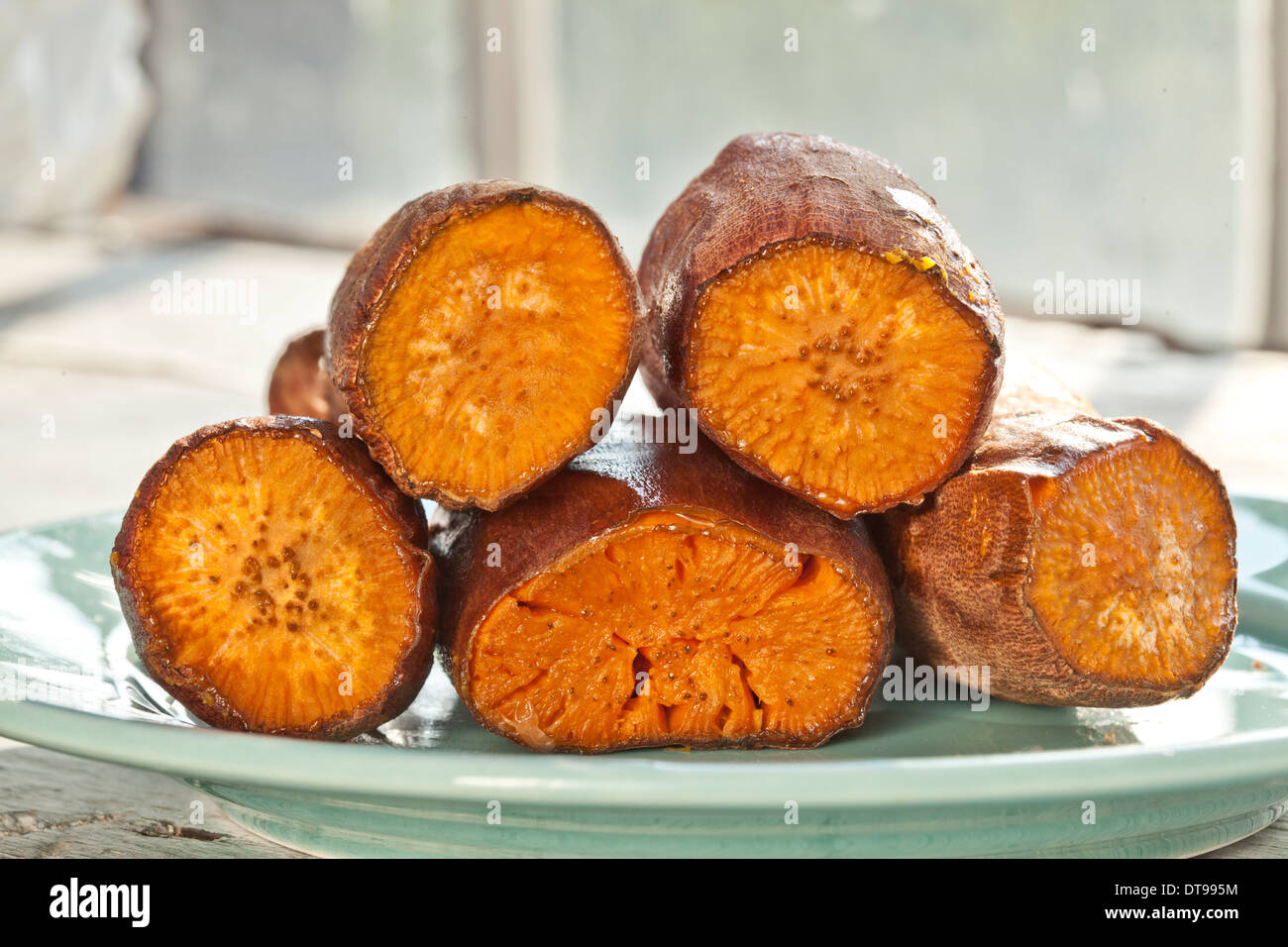 roasted sweet potatoes Stock Photo