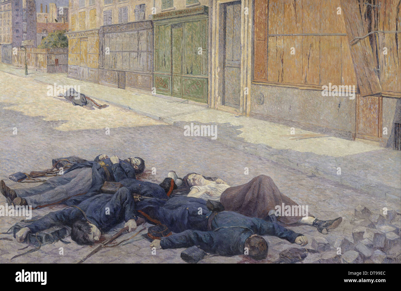 A Street in Paris in May 1871, 1903-1905. Artist: Luce, Maximilien (1858-1941) Stock Photo