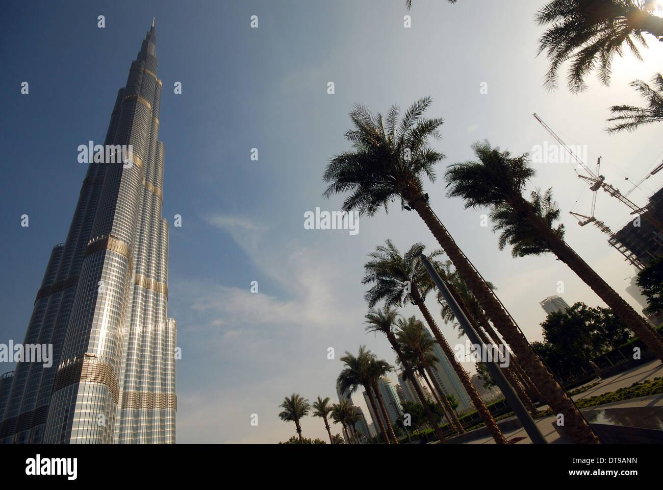 Burj Khalifa in Dubai, the tallest building in the world Stock Photo