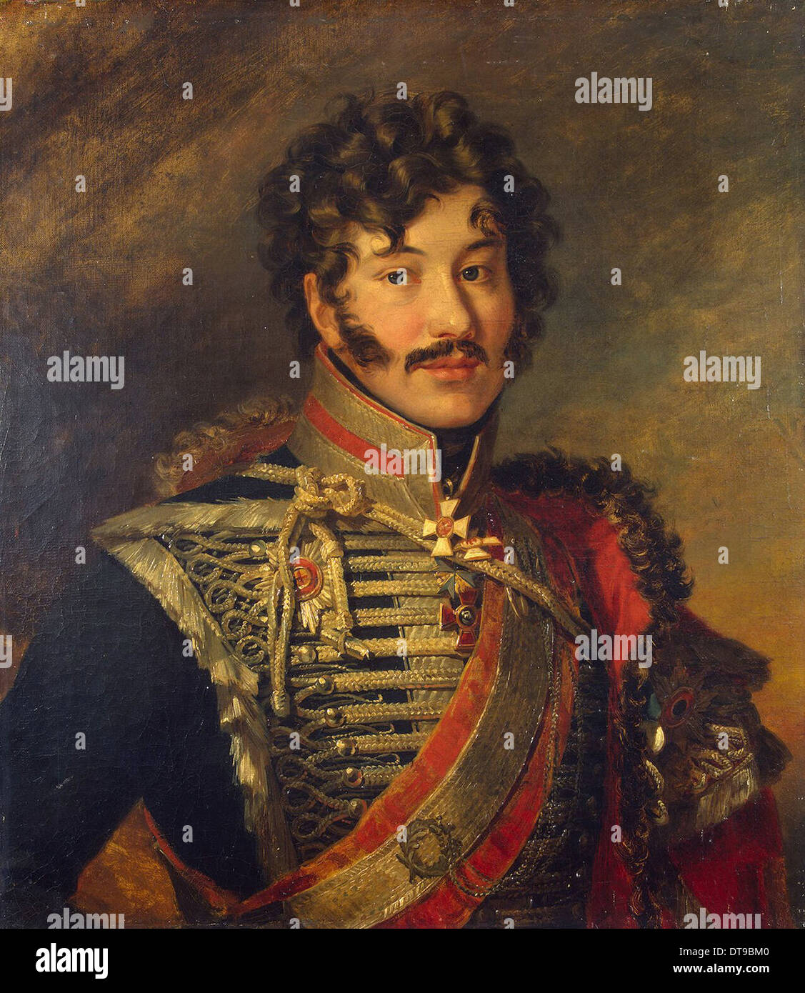Portrait of General Sergey Nikolayevich Lanskoy (1774-1814), before 1825. Artist: Dawe, George (1781-1829) Stock Photo