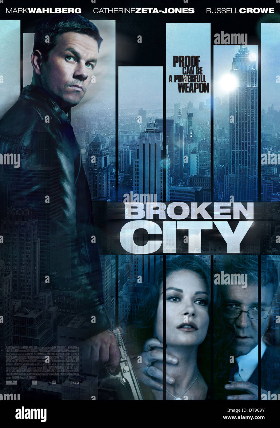Mark Wahlberg Catherine Zeta Jones Russell Crowe Poster Broken Stock Photo Alamy