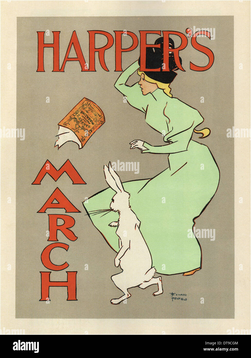 Harper's March, 1894. Artist: Penfield, Edward (1866-1925) Stock Photo