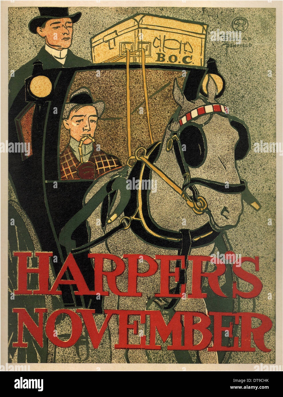 Harper's November, 1896. Artist: Penfield, Edward (1866-1925) Stock Photo