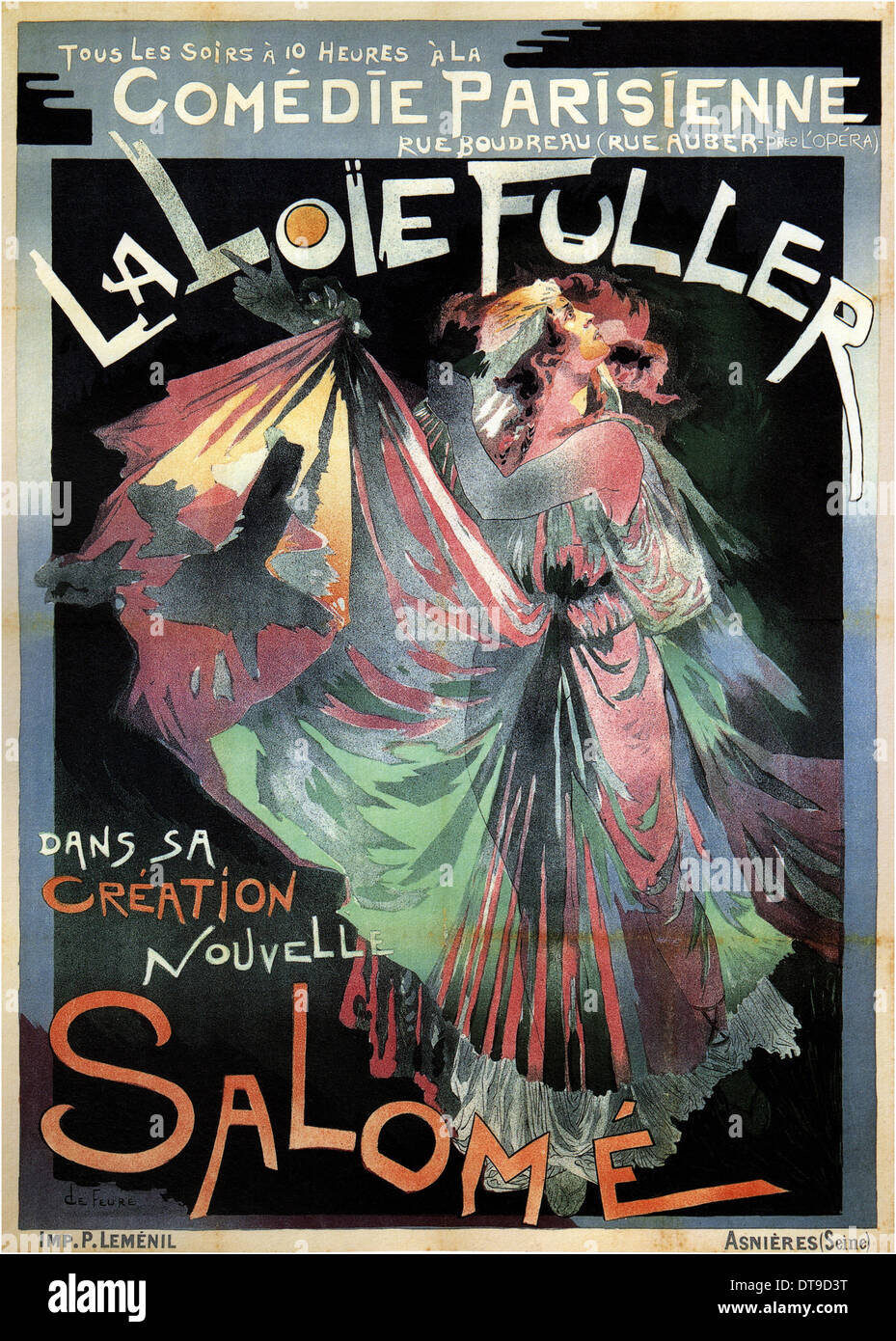 Loïe Fuller as Salomé, 1895. Artist: Feure, Georges de (1868–1928) Stock Photo