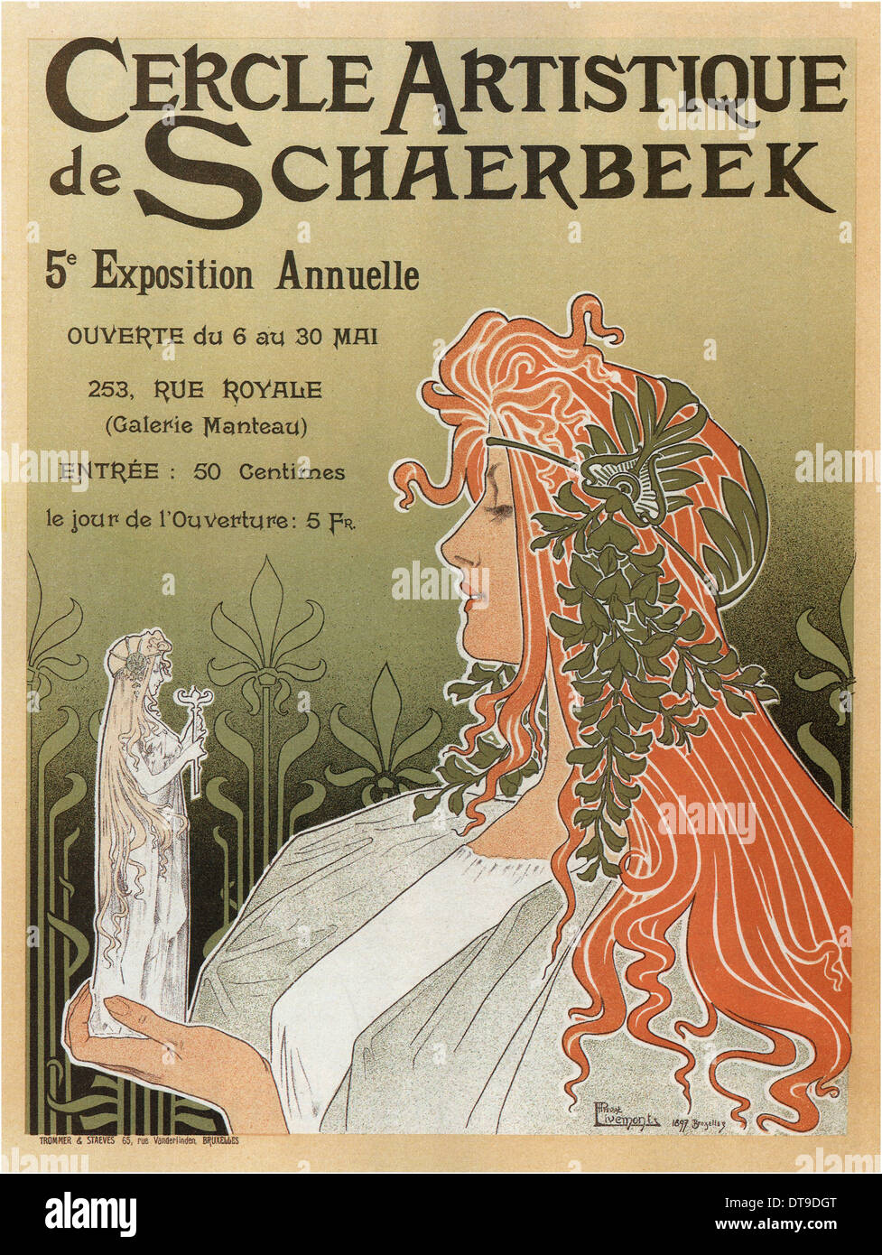 Artistic Club of Schaerbeek, 5th annual show, 1897. Artist: Privat ...