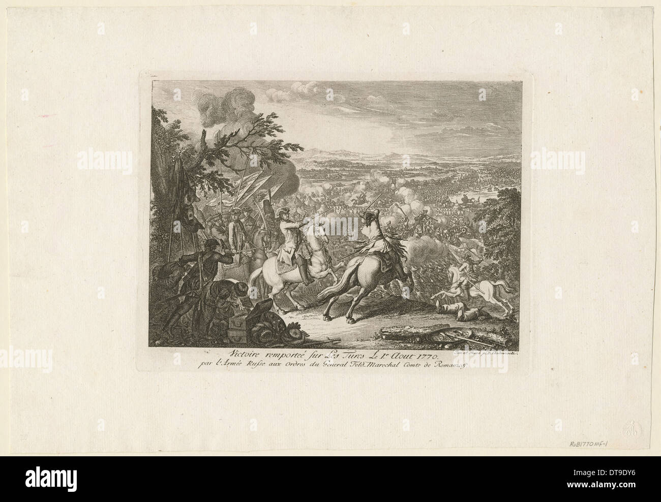 The Battle of Cahul, 1770. Artist: Chodowiecki, Daniel Nikolaus (1726-1801) Stock Photo