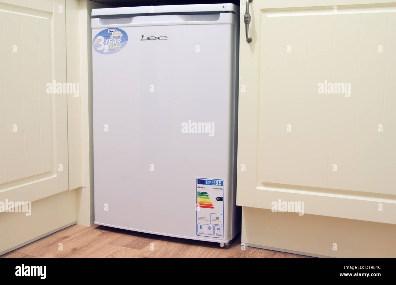 Brand New Lec Larder Refrigerator In A Kitchen Environment, UK Stock