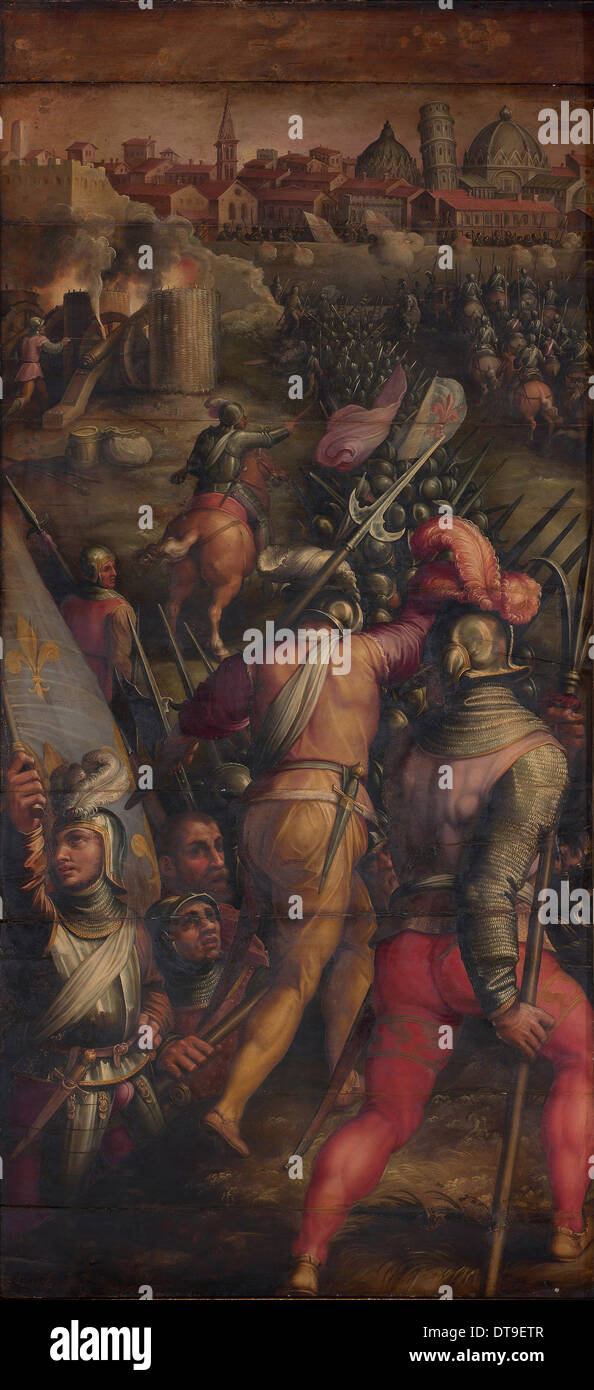 The Battle of Barbagianni near Pisa, 1563-1565. Artist: Vasari, Giorgio (1511-1574) Stock Photo