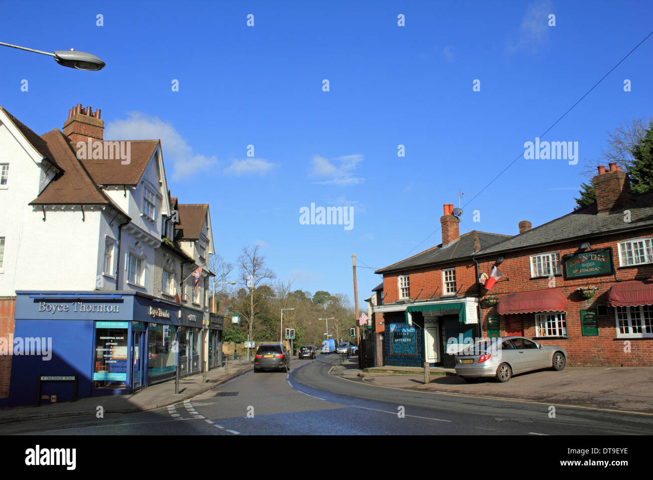 Oxshott village in the Elmbridge commuter belt, Surrey, England, UK Stock Photo