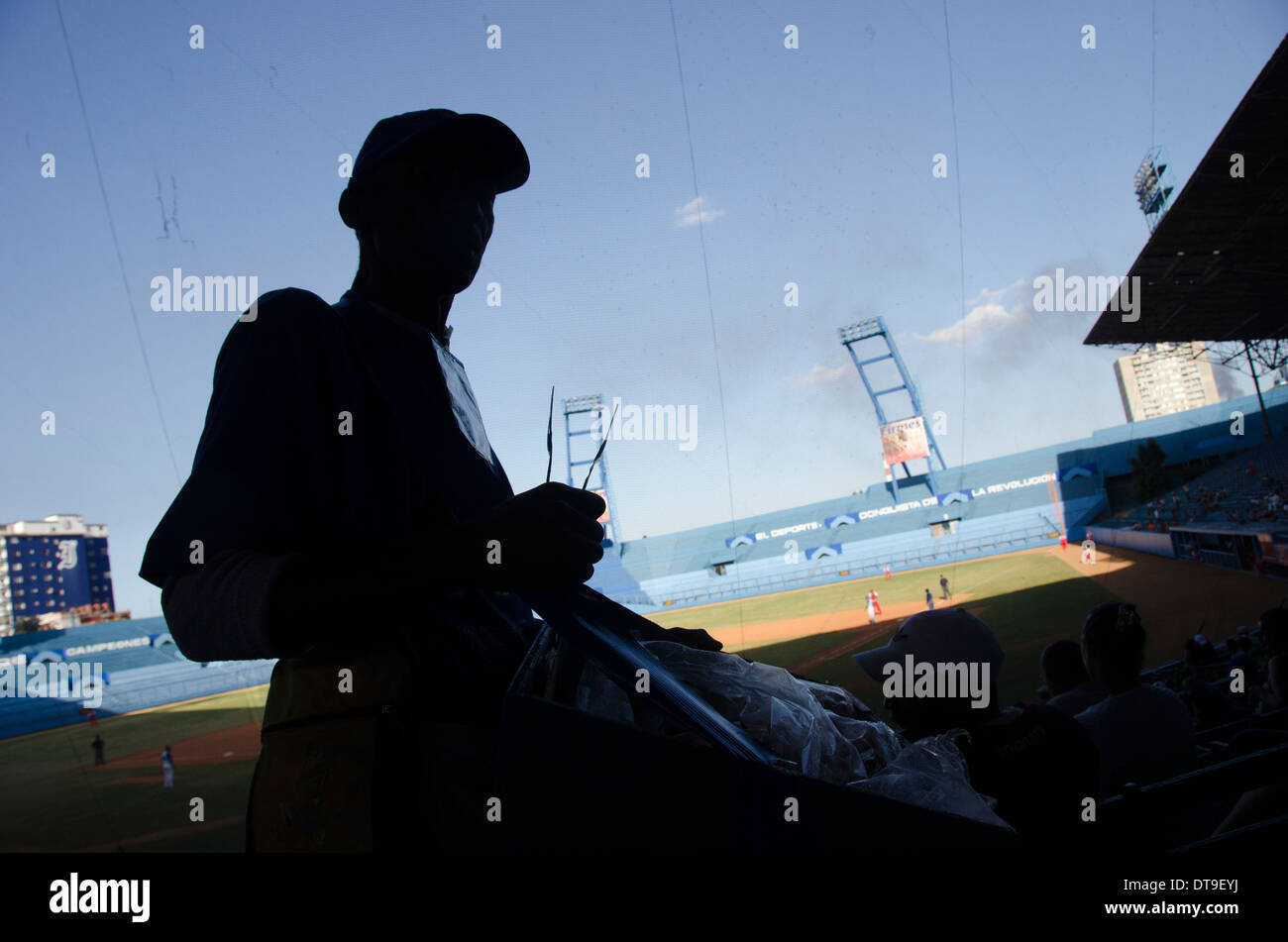 Havana’s Latinoamericano Baseball Stadium game, Cuba Stock Photo