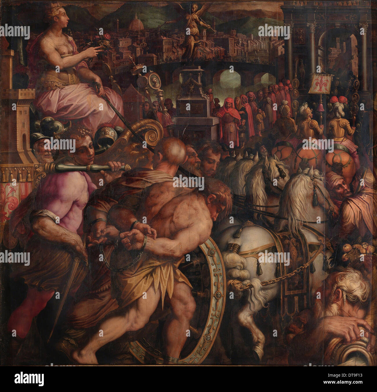 Triumph after the victory of Pisa, 1563-1565. Artist: Vasari, Giorgio (1511-1574) Stock Photo